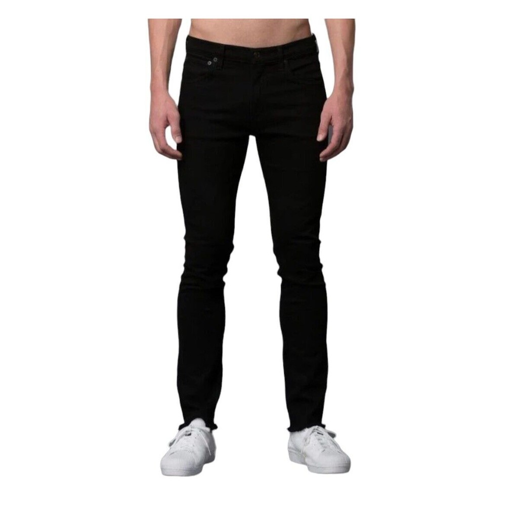 Agolde Mens Splinter Jeans Black Size 30 X 28 Mid Rise Skinny Leg Frayed Hems